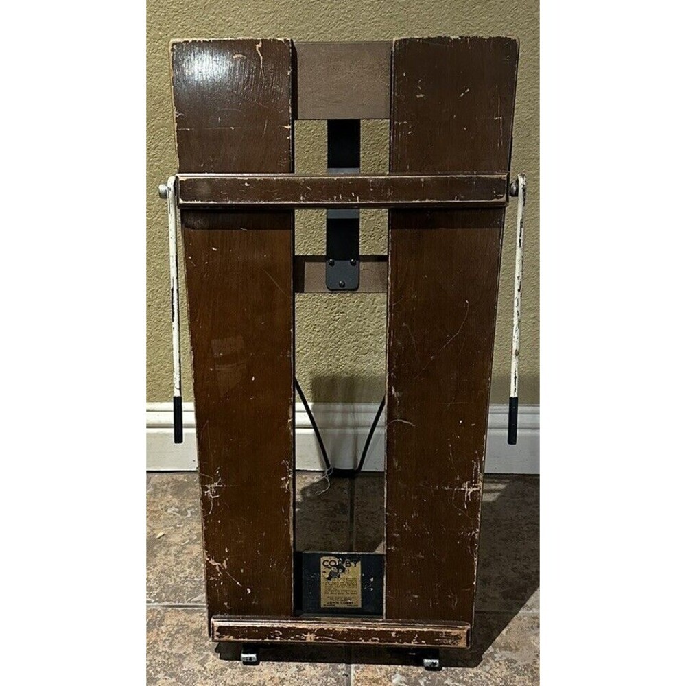 Corby Wooden Mens Automatic Trouser Press Stretcher Antique Vintage